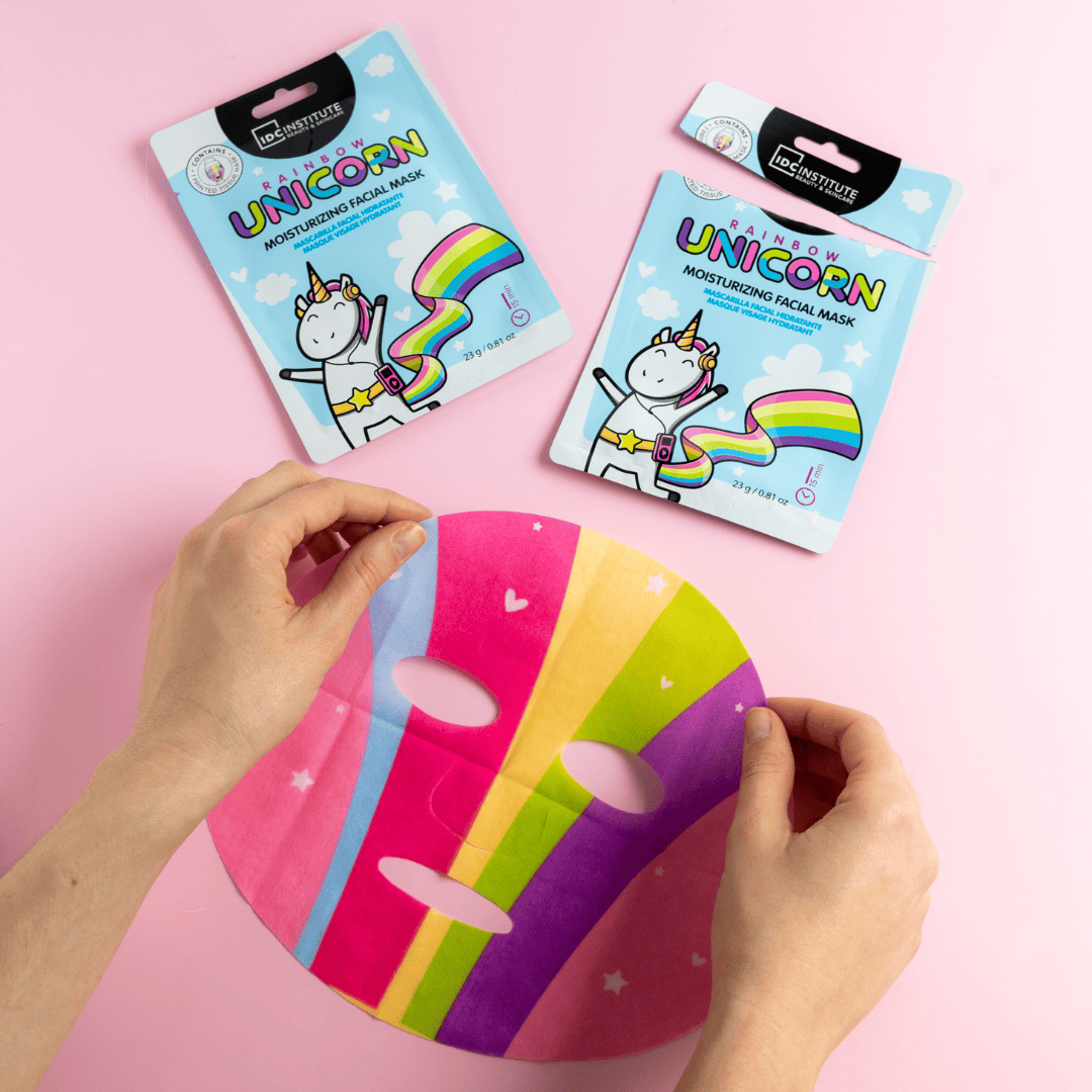 MASCARILLA FACIAL UNICORNIO AZUL - HIDRATANTE