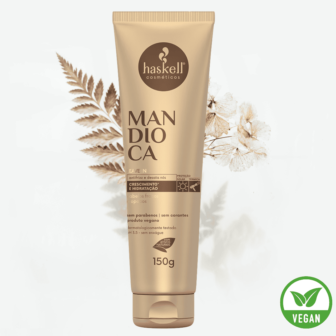 ACONDICIONADOR SIN ACLARADO (LEAVE IN) MANDIOCA CABELLO DÉBIL Y OPACO