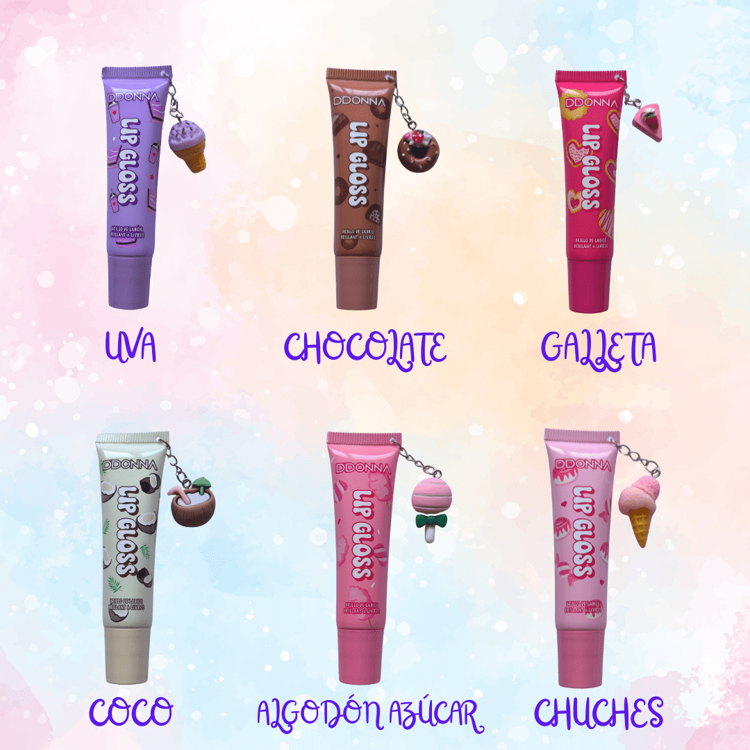 LIP GLOSS SABORES CON COLGANTE